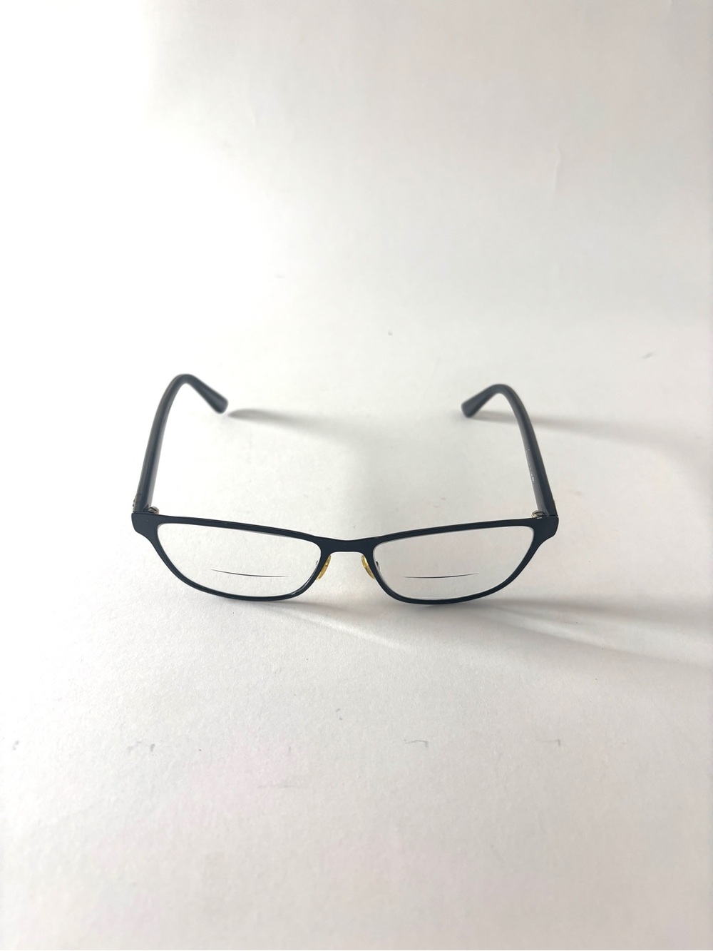 Gucci Black Rectangle Glasses with Gold Nose Bridge